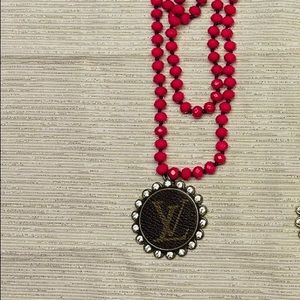 Pink Upcycled LV Keep It Gypsy Necklace
